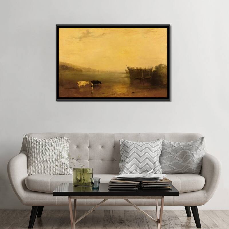 iCanvas "Teignmouth Harbour, c.1812" by J.M.W. Turner Framed Canvas